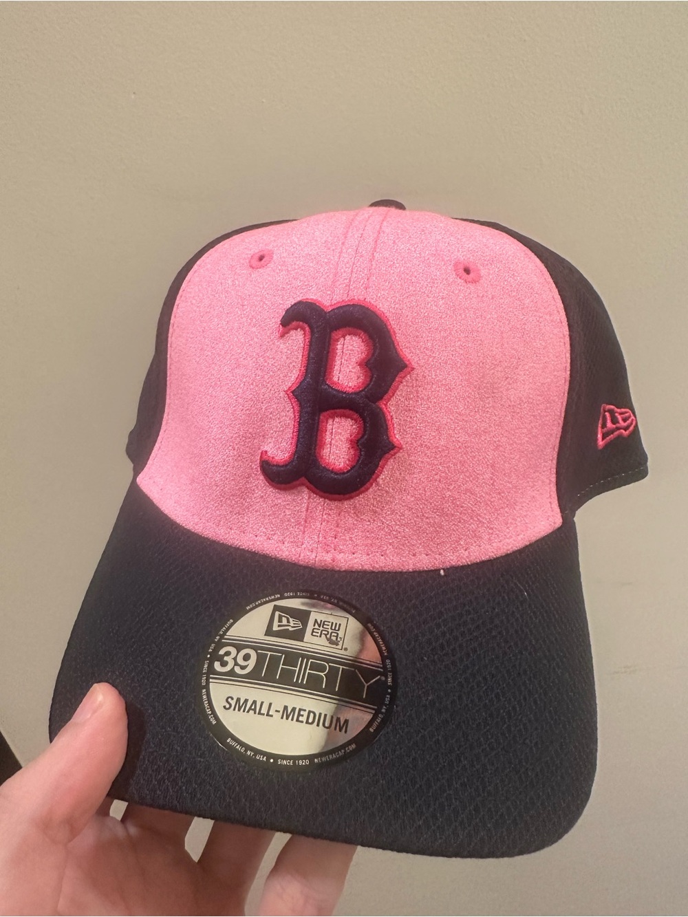 Pink and Black Boston Red Sox error cardinals ladies Stretch Fit Cap